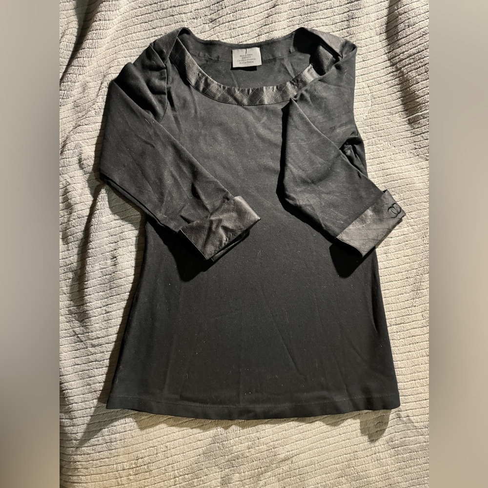 Black Quilted Sleeve Chanel Top.
